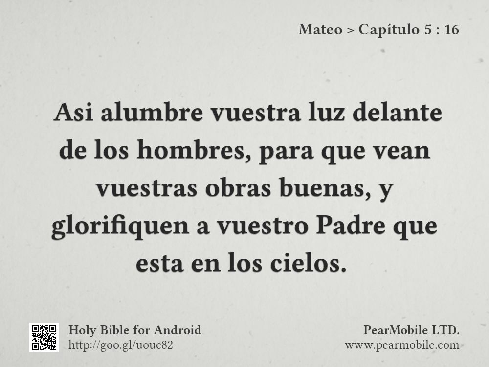 Mateo, Capítulo 5:16